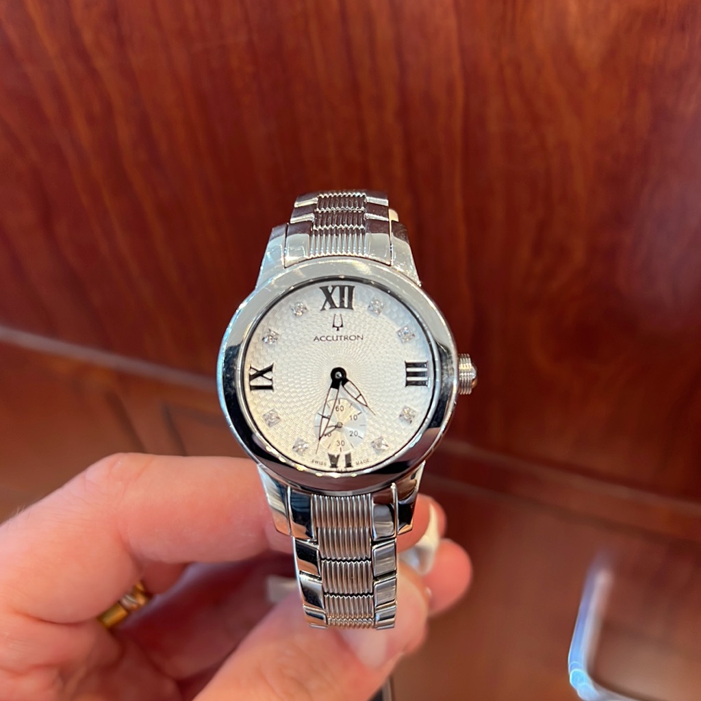 Accutron Bulova 26p10 Marsella Diamond Silver Tone Bracelet Women's Watch